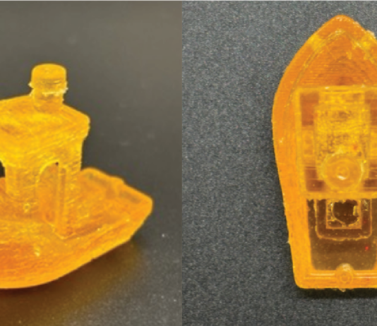 Solvent-free 3D printed structure