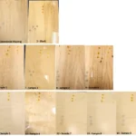 Figure 4. Stained panels after IPA wipe