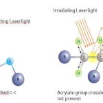 Extinction of light in cross-linked molecules