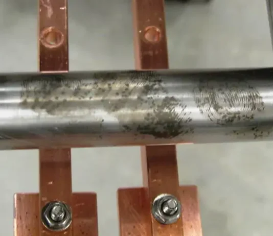 Figure 1. Fingerprint oils and high voltage are not a good pairing for high vacuum environments.